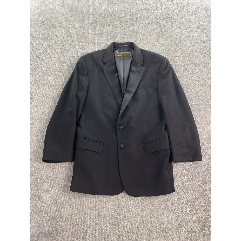 Calvin Klein Tuxedo Jacket 40 S Black Wool Formal Luxury Designer Loro Piana